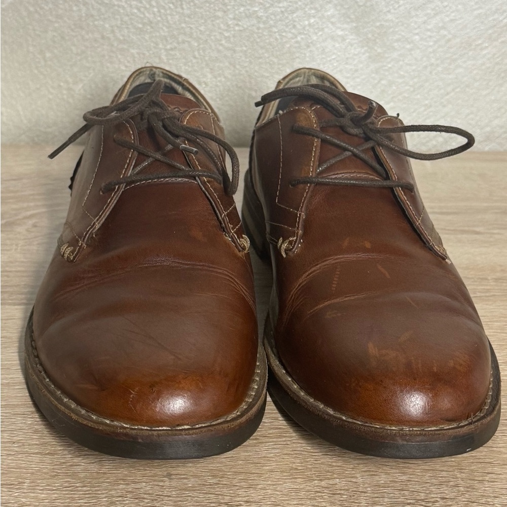 Original Penguin by Munsingwear Waylon Men’s 10 Oxford Brown Leather Dress Shoes - Picture 2 of 11
